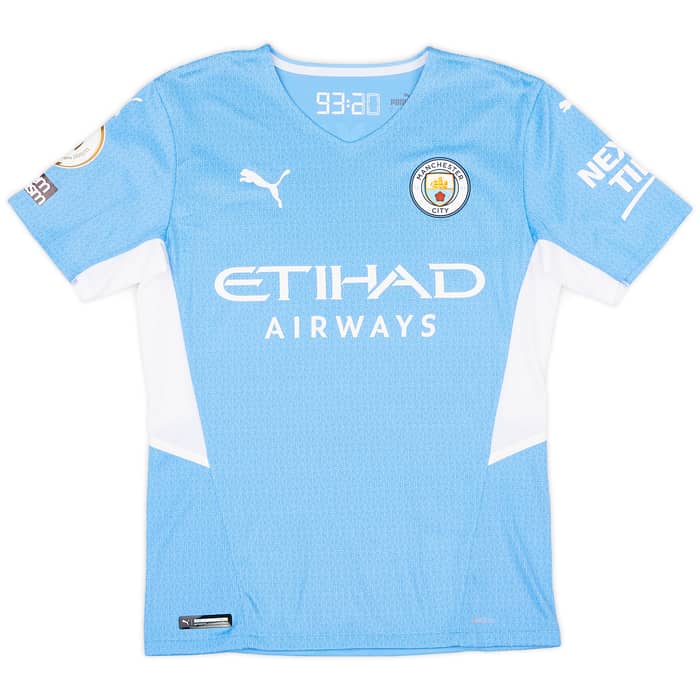 2021-22 Manchester City Player Issue Home Shirt Kayky #37 - 10/10 - (S)