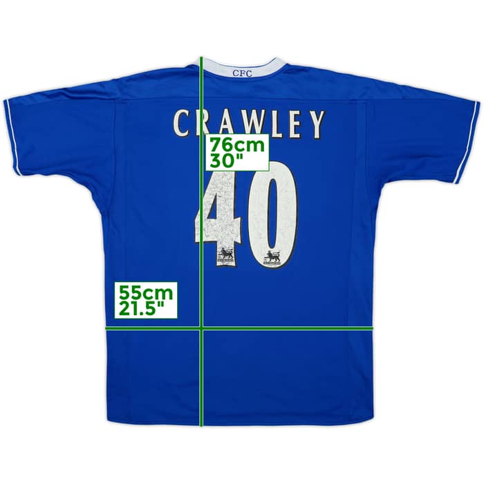 2003-05 Chelsea Home Shirt Crawley #40 - 4/10 - (XL)