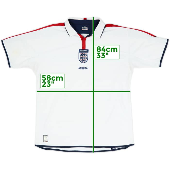 2003-05 England Home Shirt - 5/10 - (XL)