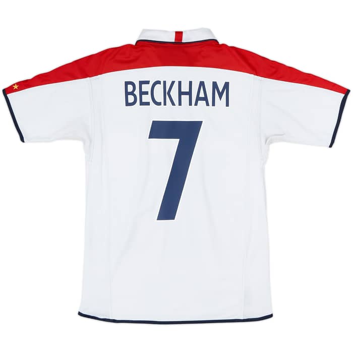 2003-05 England Home Shirt Beckham #7 - 5/10 - (S)