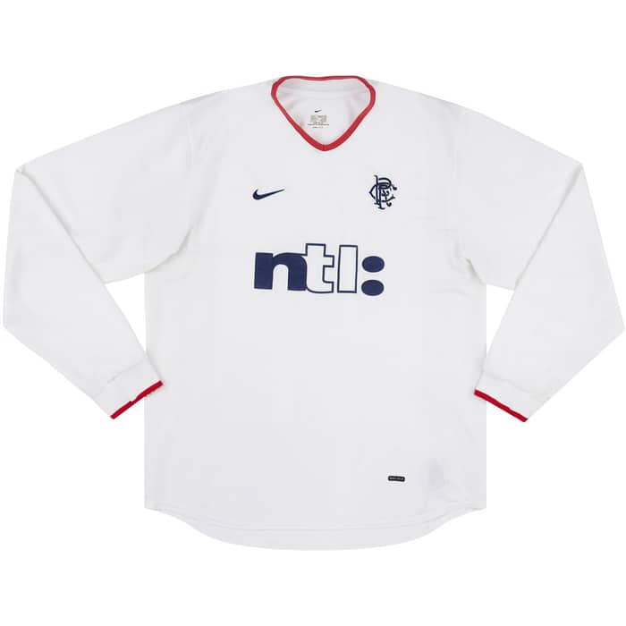 2001-02 Rangers Away L/S Shirt - 8/10 - (XL)