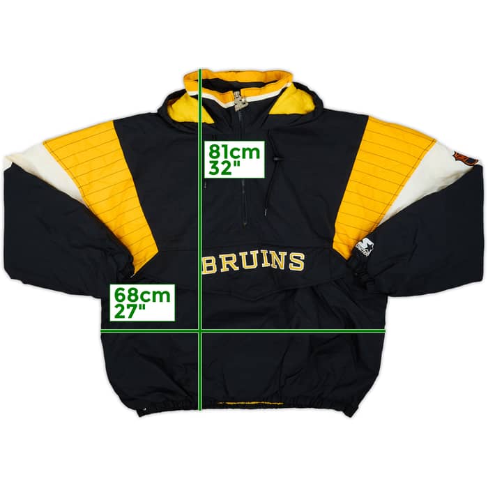 1990s Boston Bruins Starter 1/2 Zip Rain Coat - 9/10 - (XL)