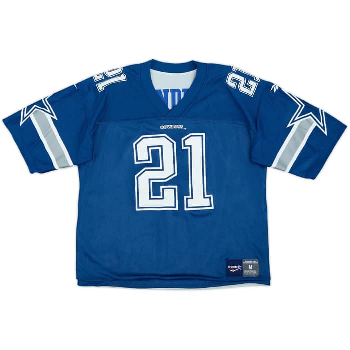 1996-98 Dallas Cowboys Sanders #21 Reebok Reversible Jersey - 8/10 - (M.Boys)