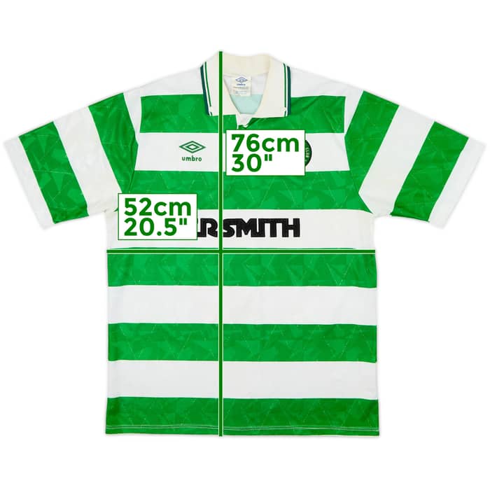 1989-91 Celtic Home Shirt - 8/10 - (M)