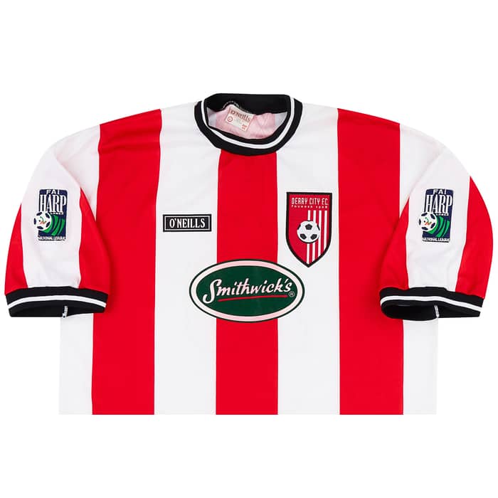 1997-98 Derry City Match Issue Home Shirt McCabe #19