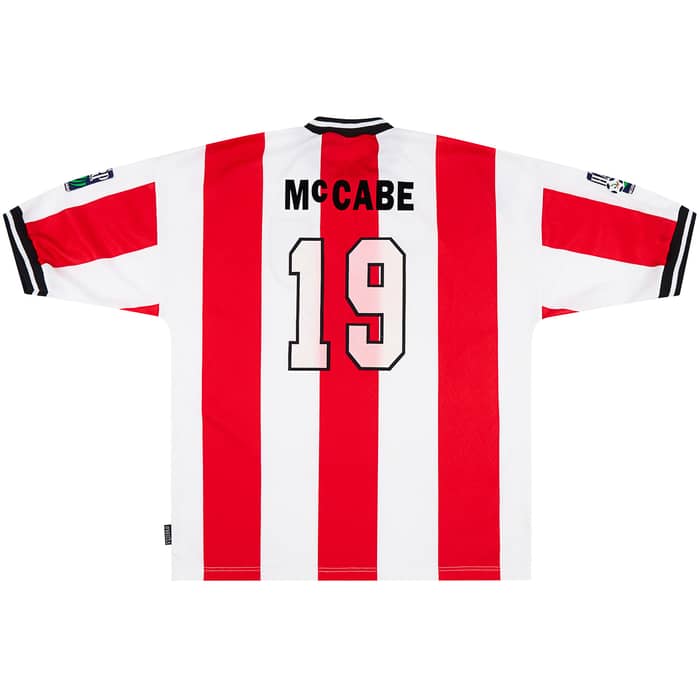 1997-98 Derry City Match Issue Home Shirt McCabe #19