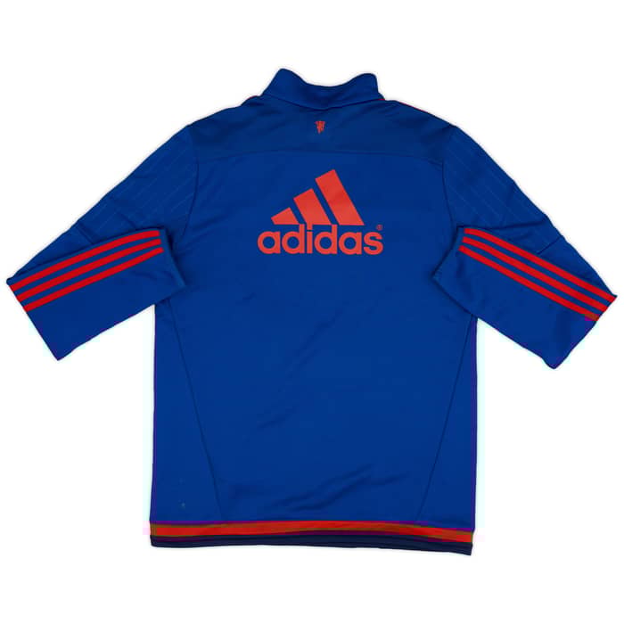 2015-16 Manchester United adidas 1/4 Zip Drill Top - 9/10 - (XL.Boys)