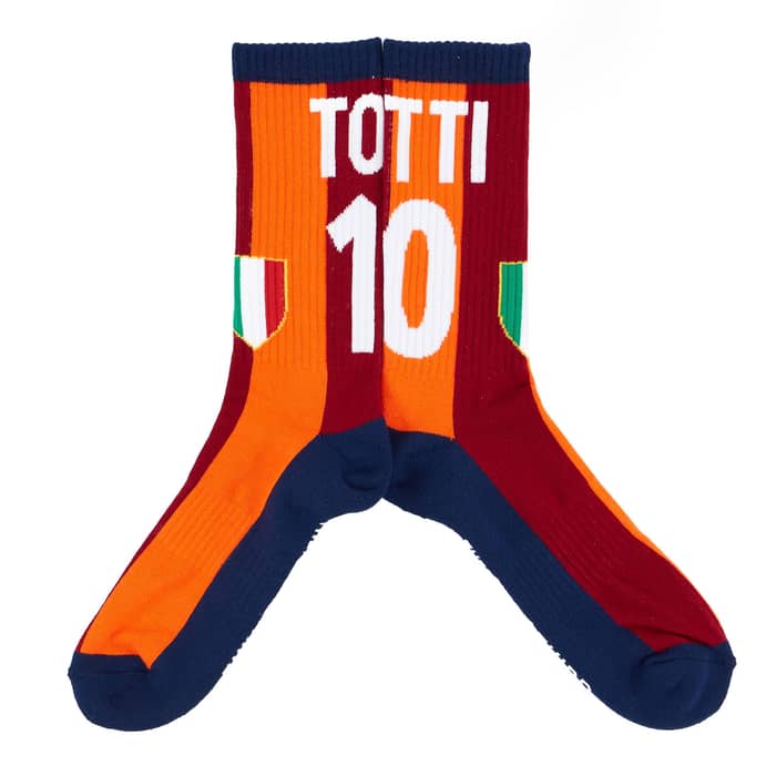 2001-02 Roma Totti #10 European Crew Socks