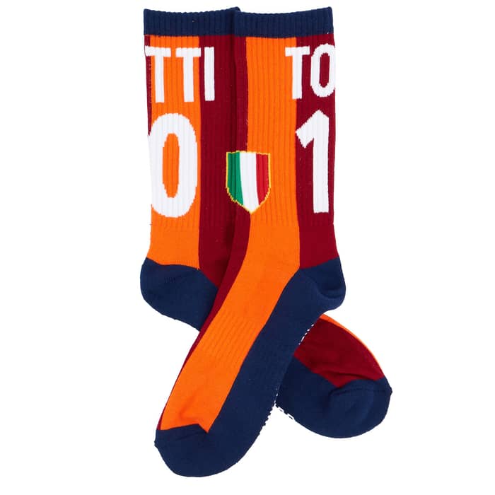 2001-02 Roma Totti #10 European Crew Socks