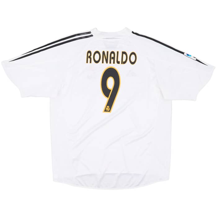 2004-05 Real Madrid Home Shirt Ronaldo #9 - 7/10 - (XL)