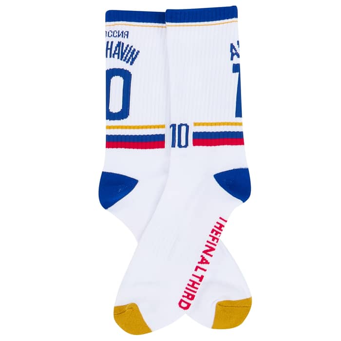 2008 Russia Home Arshavin #10 Crew Socks