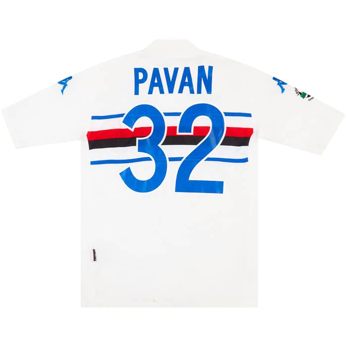 2004-05 Sampdoria Match Issue Away Shirt Pavan #32