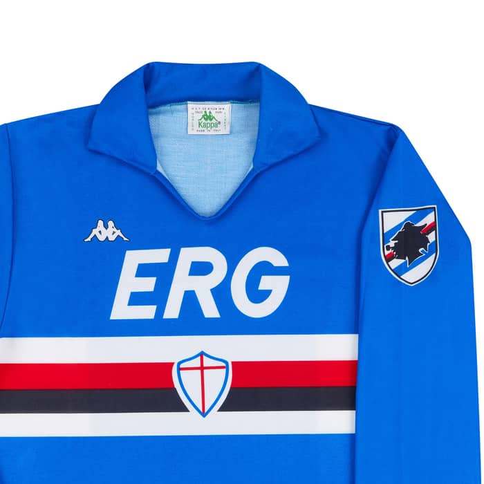 1989-90 Sampdoria L/S Home Shirt - 8/10 - (S)
