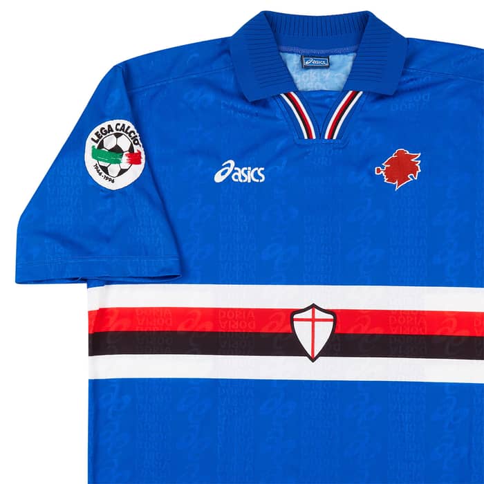 1996-97 Sampdoria Match Worn Home Shirt Salsano #15 (v Roma)