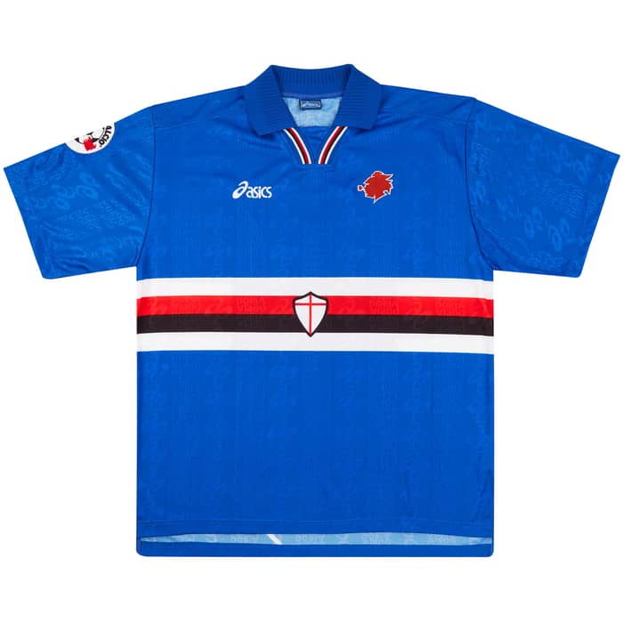 1996-97 Sampdoria Match Worn Home Shirt Salsano #15 (v Roma)