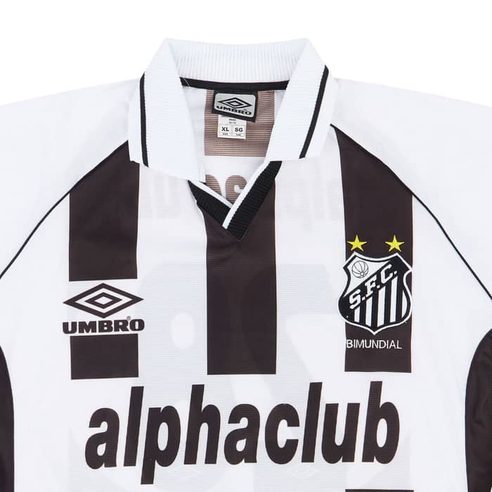 2000 Santos Match Issue Away L/S Shirt #28