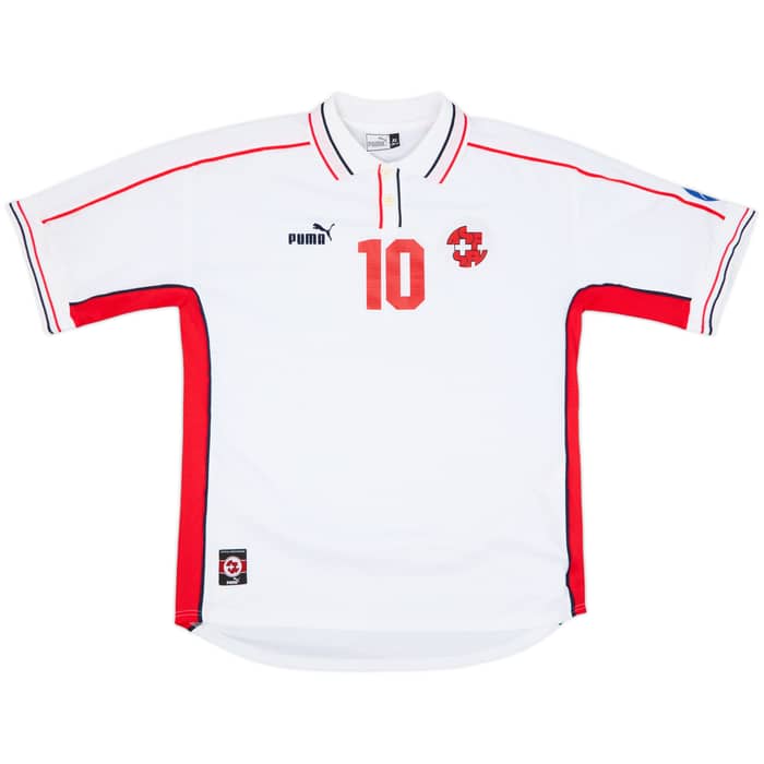 1999-00 Switzerland Youth Match Issue Away Shirt #10