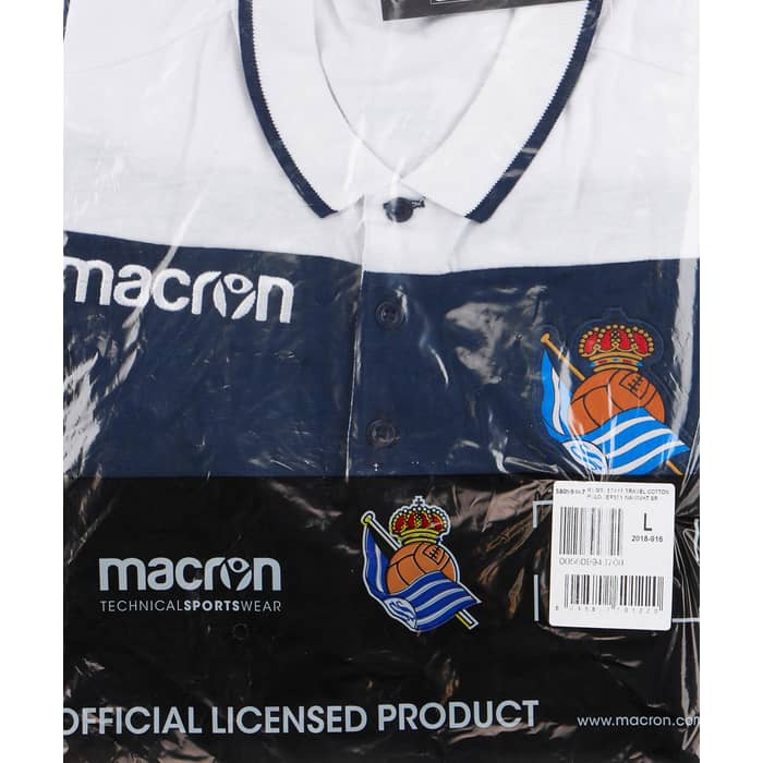 2018-19 Real Sociedad Macron Travel Polo T-Shirt - NEW