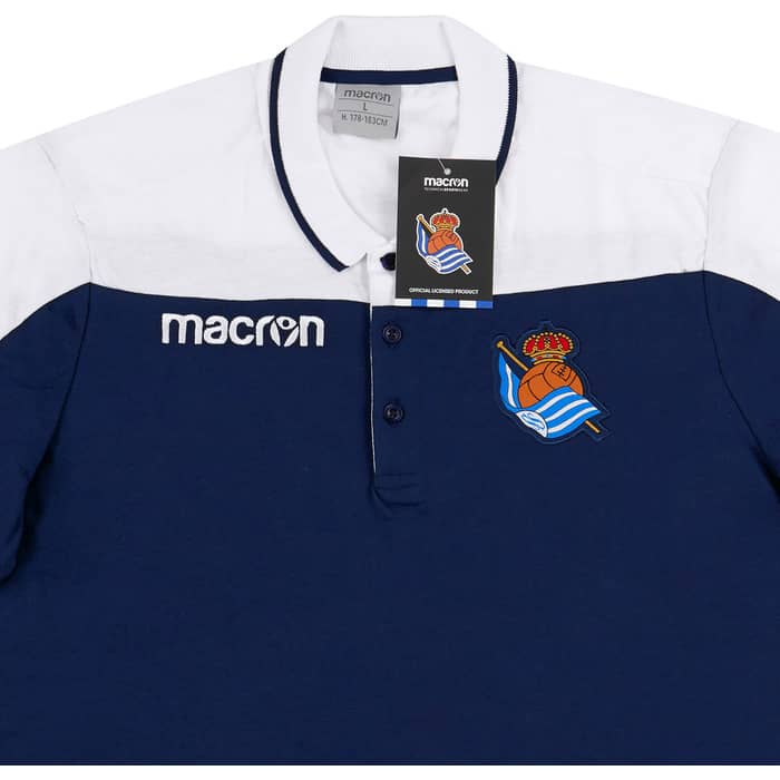 2018-19 Real Sociedad Macron Travel Polo T-Shirt - NEW