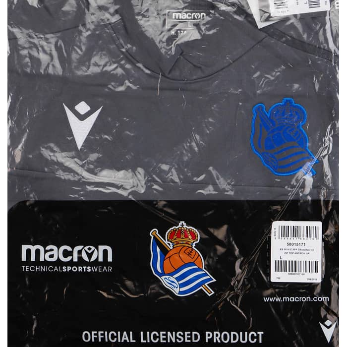 2019-20 Real Sociedad Macron 1/4 Zip Training Top - NEW