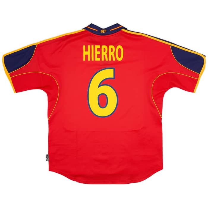 1999-02 Spain Home Shirt Hierro #6