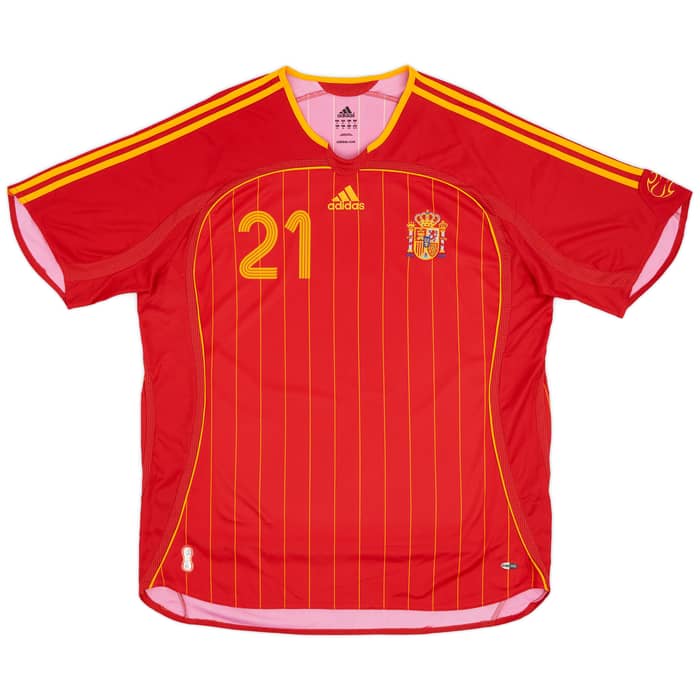 2006-08 Spain Home Shirt David Villa #21