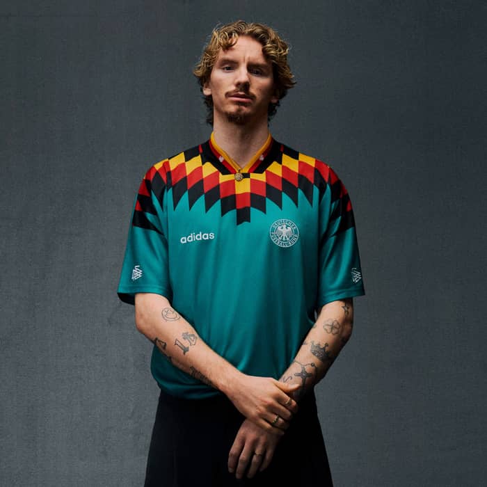 1994 Germany adidas Originals Reissue Away Shirt Voller #13