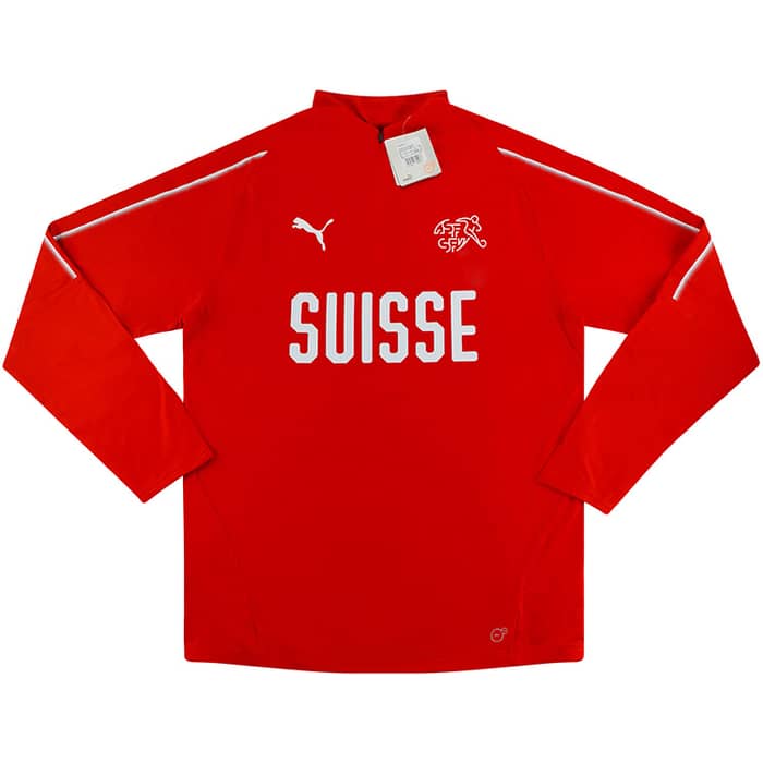 2018-19 Switzerland Puma 1/2 Zip Training Top - NEW