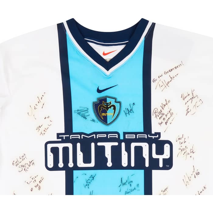 2000 Tampa Bay Mutiny Player Issue Signed Away L/S Shirt - 6/10 - (XL)