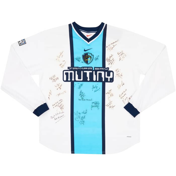 2000 Tampa Bay Mutiny Player Issue Signed Away L/S Shirt - 6/10 - (XL)