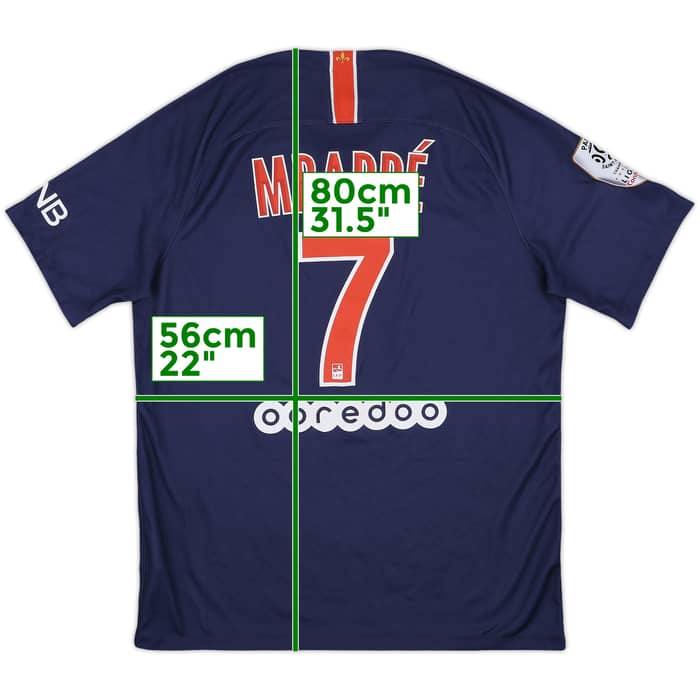 2018-19 Paris Saint-Germain Home Shirt Mbappe #7 - 9/10 - (L)