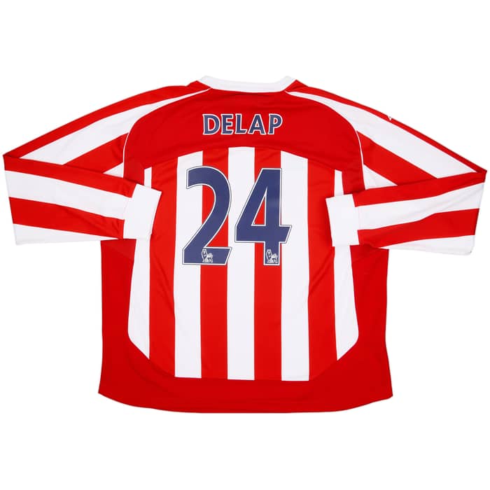 2009-10 Stoke City Home L/S Shirt Delap #24 - 8/10 - (XXL)