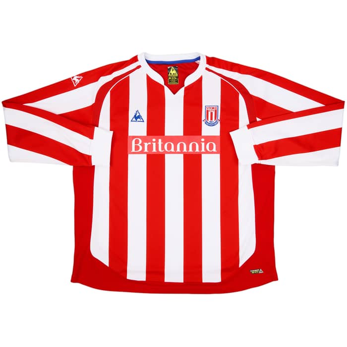 2009-10 Stoke City Home L/S Shirt Delap #24 - 8/10 - (XXL)
