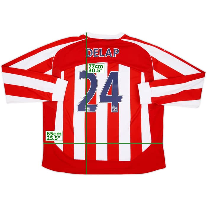 2009-10 Stoke City Home L/S Shirt Delap #24 - 8/10 - (XXL)