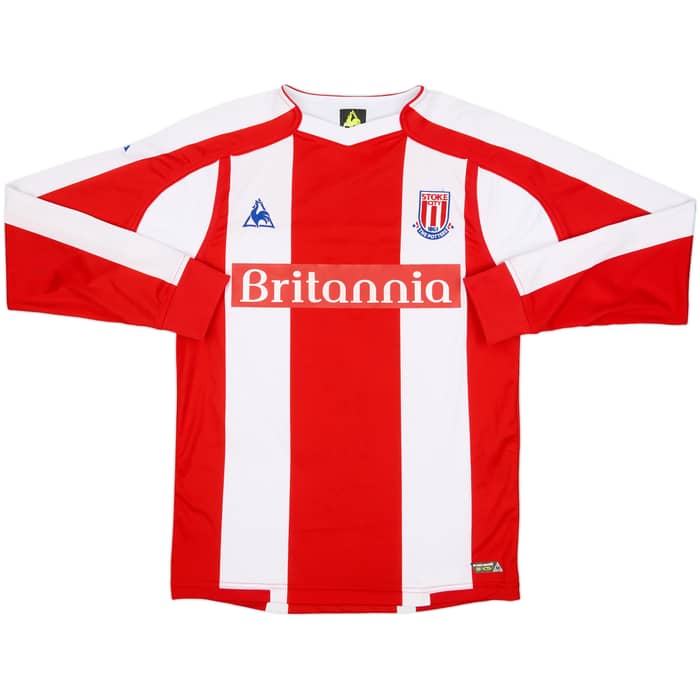 2008-09 Stoke City Home L/S Shirt Delap #24 - 7/10 - (S)