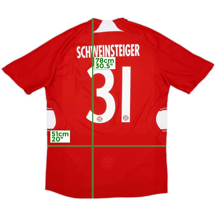2007-08 Bayern Munich Player Issue Home Shirt Schweinsteiger #31 - 6/10 - (L)