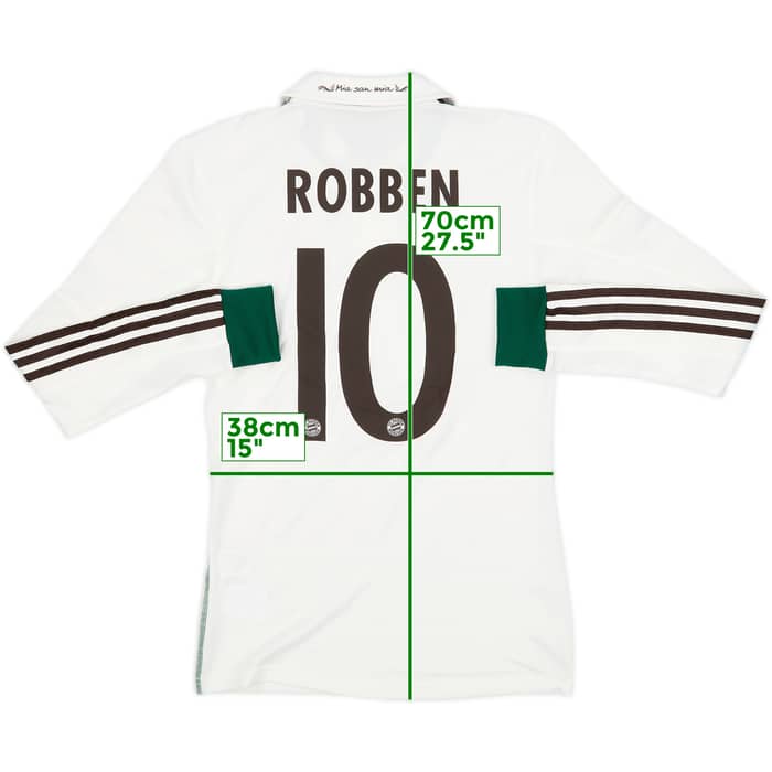 2013-14 Bayern Munich Player Issue Away L/S Shirt Robben #10 - 9/10 - (S)