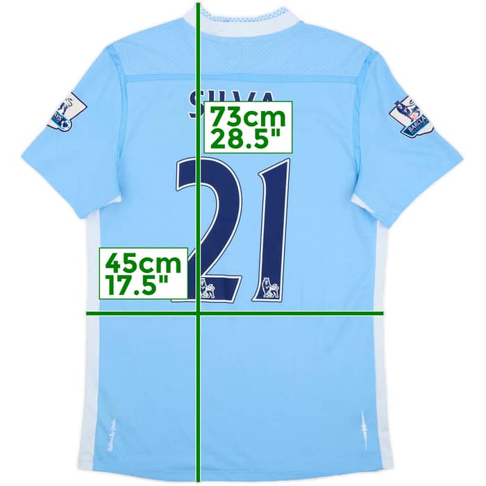 2011-12 Manchester City Home Shirt Silva #21 - 8/10 - (S)