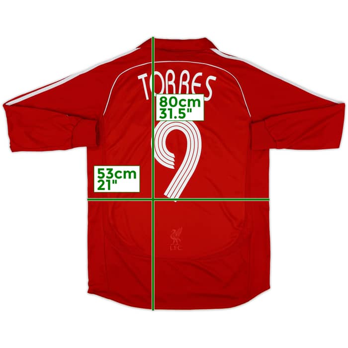 2006-08 Liverpool Home L/S Shirt Torres #9 - 6/10 - (M)