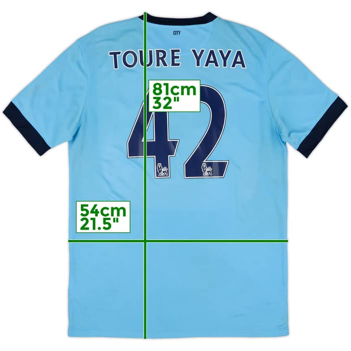 2014-15 Manchester City Home Shirt Toure Yaya #42 - 6/10 - (L)