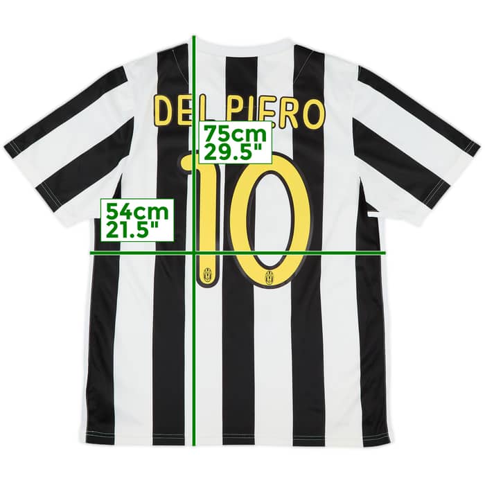 2009-10 Juventus Home Shirt Del Piero #10 - 6/10 - (M)