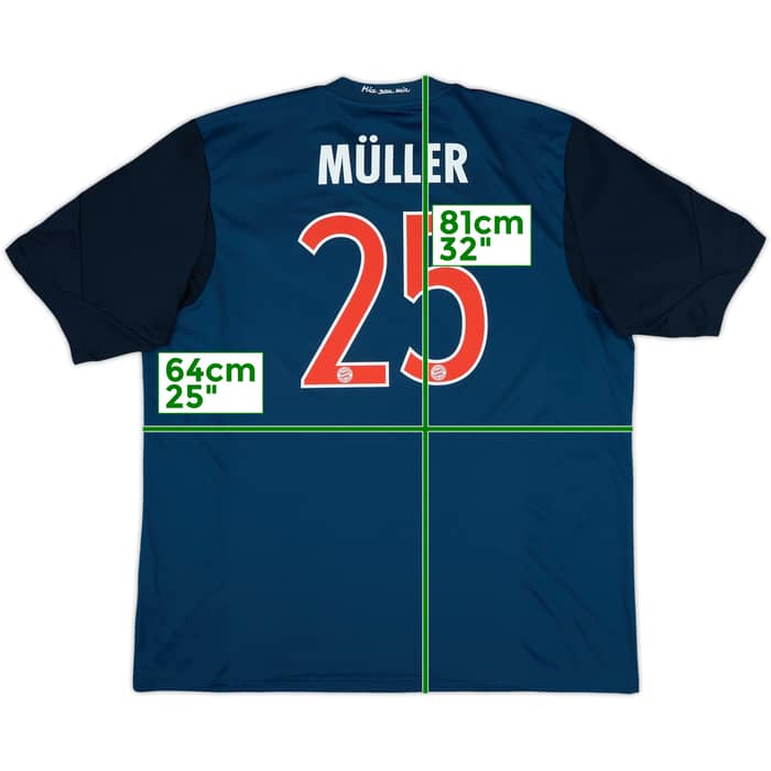 2013-14 Bayern Munich Third Shirt Muller #25 - 10/10 - (XXL)