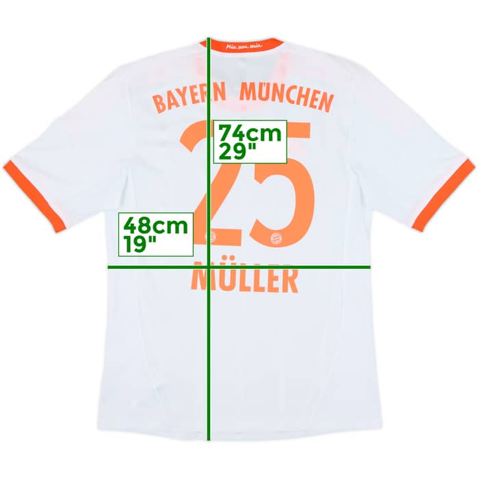 2012-13 Bayern Munich Away Shirt Muller #25 - 7/10 - (M)