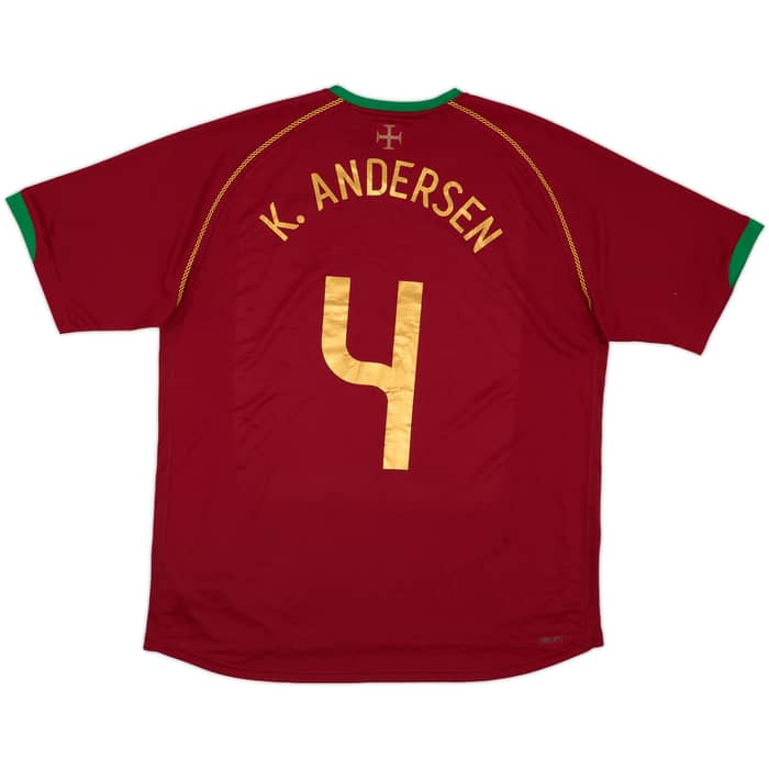 2006-08 Portugal Home Shirt K. Andersen #4 - 7/10 - (XL)