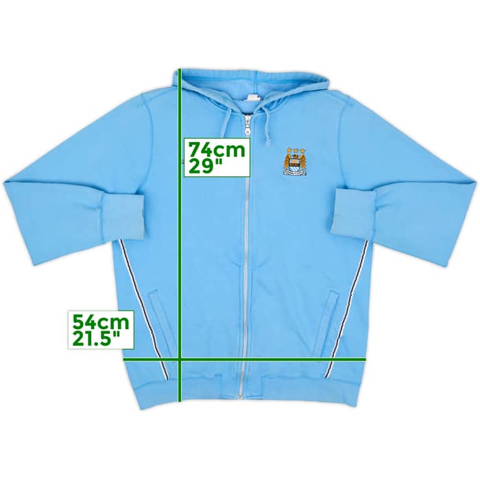 2010-11 Manchester City Umbro Hooded Zip Top - 8/10 - (XL)