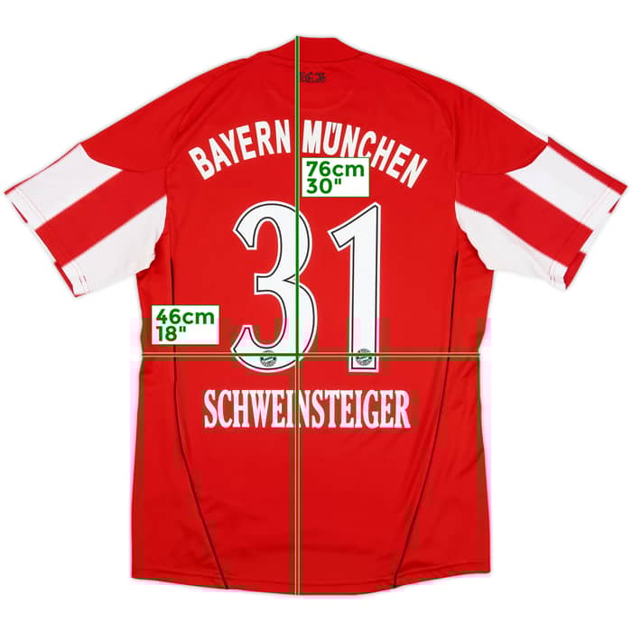 2010-11 Bayern Munich Home Shirt Schweinsteiger #31 - 7/10 - (S)