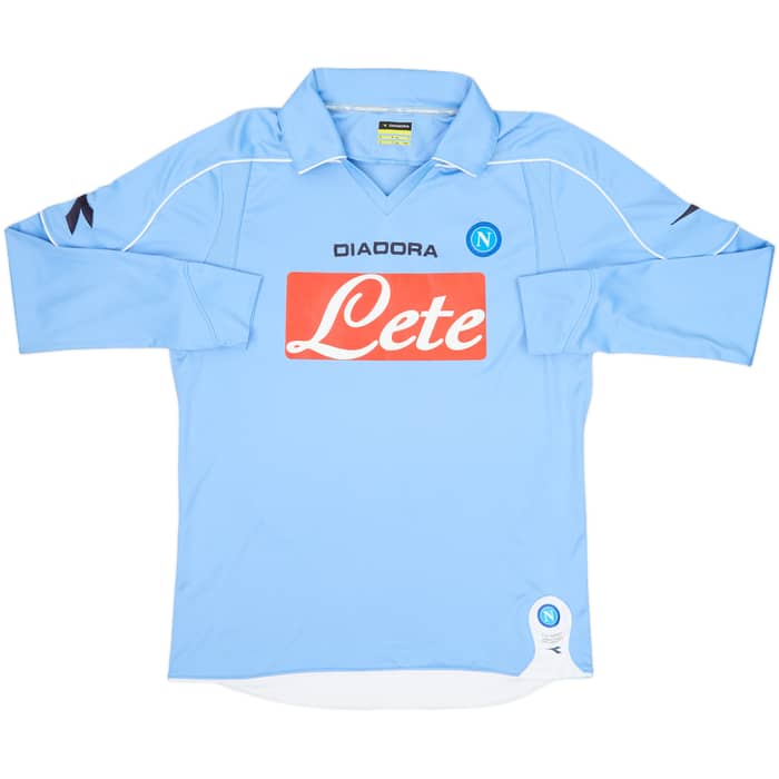 2008-09 Napoli Home L/S Shirt Hamsik #17 - 9/10 - (S)