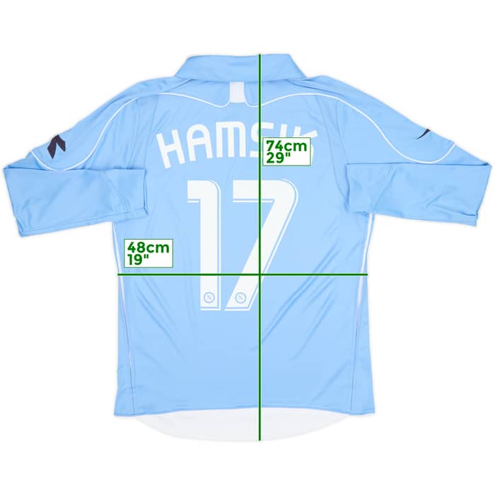 2008-09 Napoli Home L/S Shirt Hamsik #17 - 9/10 - (S)