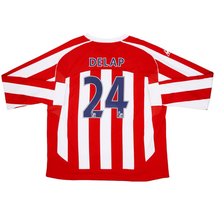 2009-10 Stoke City Home L/S Shirt Delap #24 - 9/10 - (XXL)