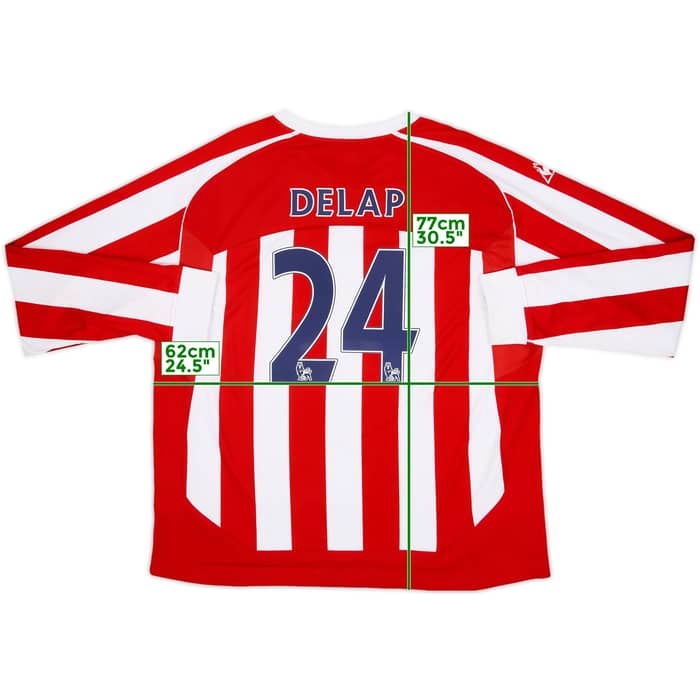 2009-10 Stoke City Home L/S Shirt Delap #24 - 9/10 - (XXL)